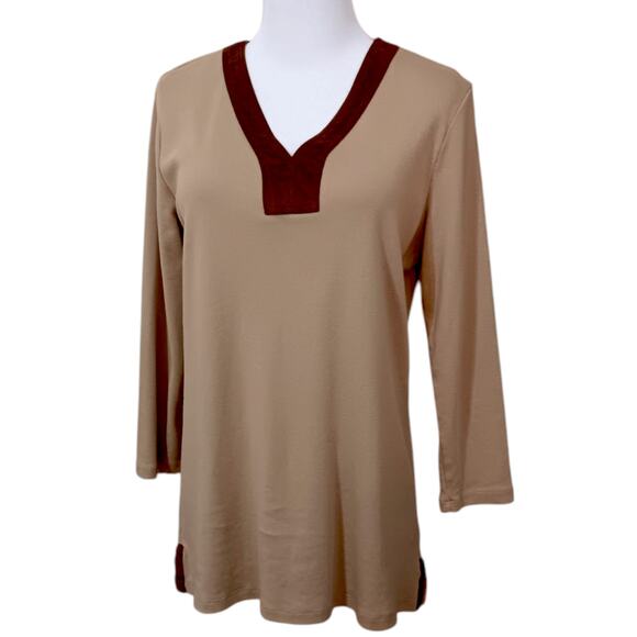 VINTAGE RALPH LAUREN Pullover Tunic Top Shirt LG Retro Preppy Country Western - Picture 1 of 10